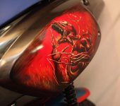 Airbrushing on Motorcycle and Scooter